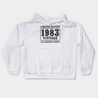 All original parts vintage 1983 limited edition birthday Kids Hoodie